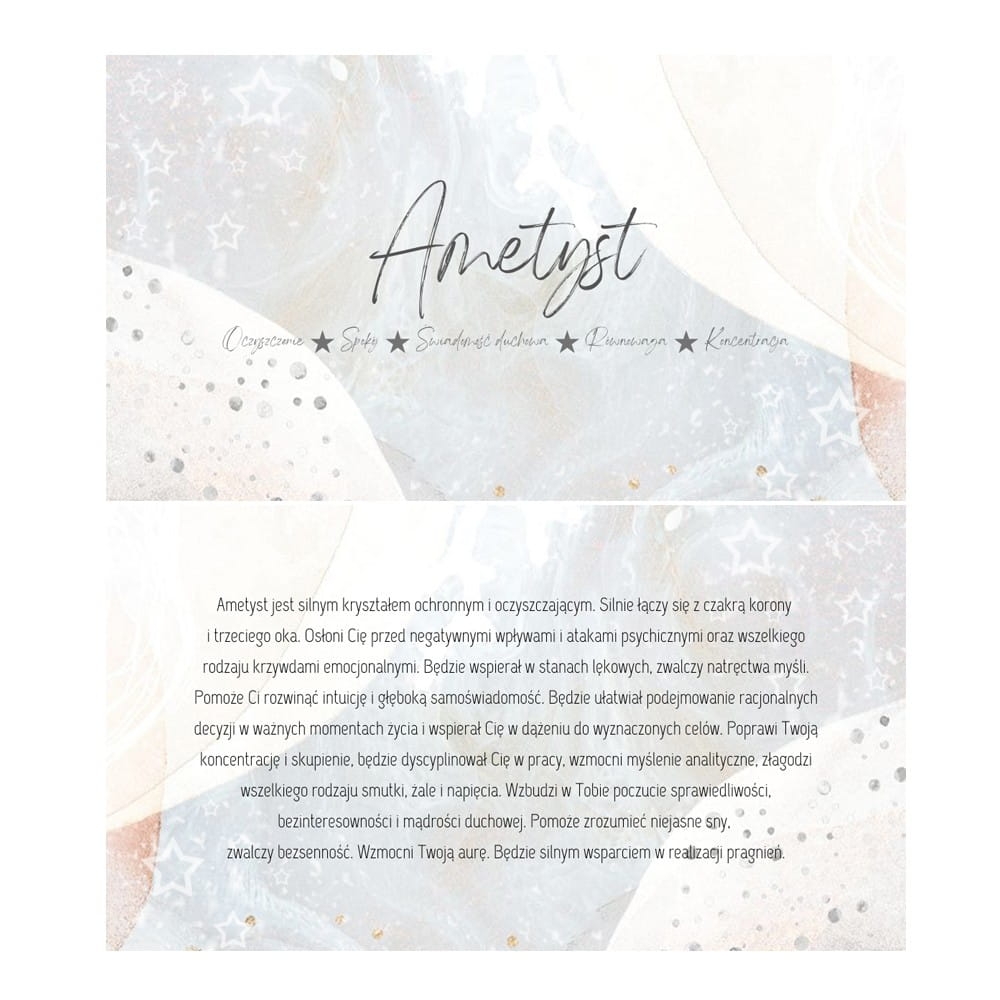Ametyst - karta z właściwościami kamienia