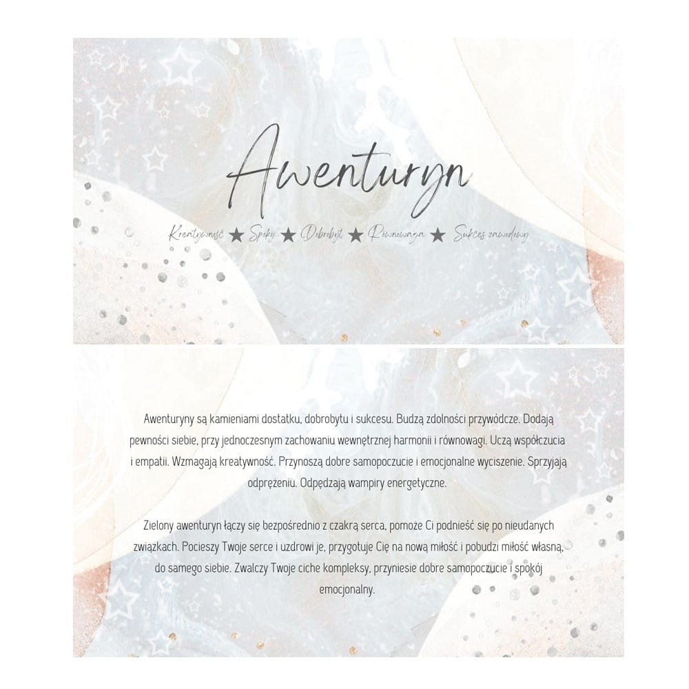 Awenturyn - karta z właściwościami kamienia